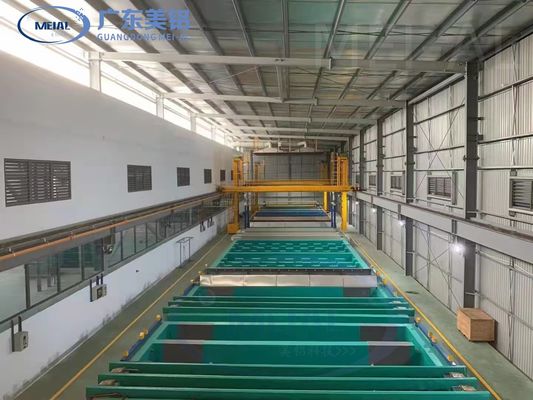 قیمت خوب 600T/ماه خط تولید آنودیزاسیون نوع افقی برای پروفایل آلومینیوم نقره آنلاین