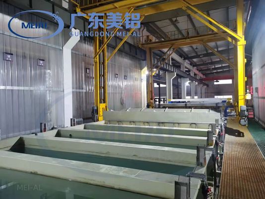 قیمت خوب 700T / ماه خط تولید آنودیزه کننده آلومینیوم خودکار برای تجهیزات درمان سطح آنلاین