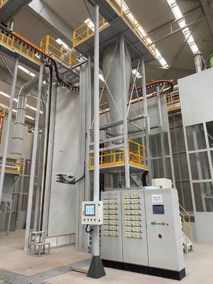 پروفیل آلومینیومی عمودی خط پوشش پودری صنعتی خودکار