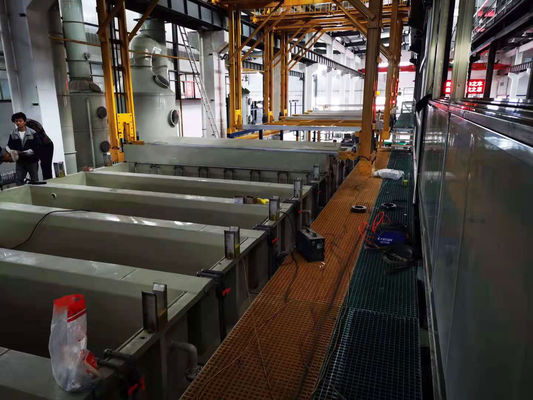 500 تن / ماه خط تولید آندایزینگ نیمه اتوماتیک / اتوماتیک