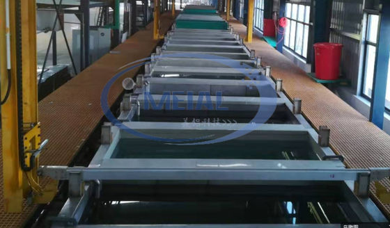 900T / ماه خط تولید آلومینیوم anodizing با 1-25um ضخامت فیلم anodizing