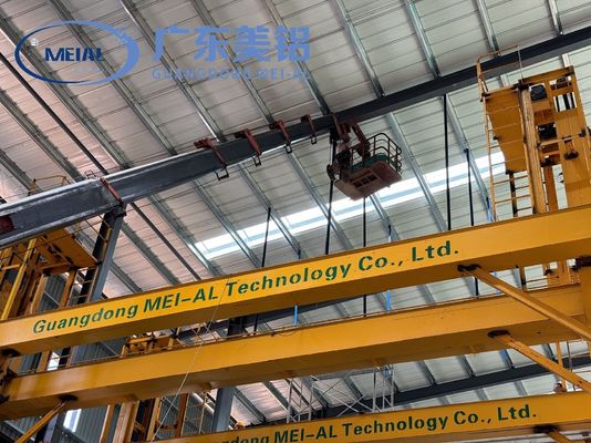 12000T / سال ظرفیت اتوماتیک آلومینیوم پروفایل خورشیدی سطح درمان خط anodizing