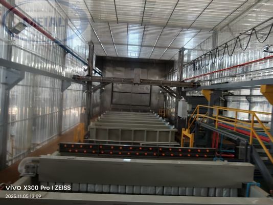 خط تولیدی آنودیزاسیون 500T / M سفارشی برای پروفایل های درب و پنجره های پیشرفته با قدرت گاز طبیعی