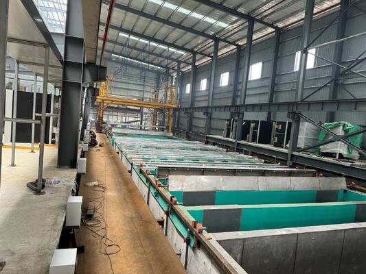 قیمت خوب خط تولید آندایزینگ دستی 1000 تن در ماه با حداکثر طول پروفیل 6500 میلی متر و ضخامت فیلم 8-12 میکرومتر آنلاین